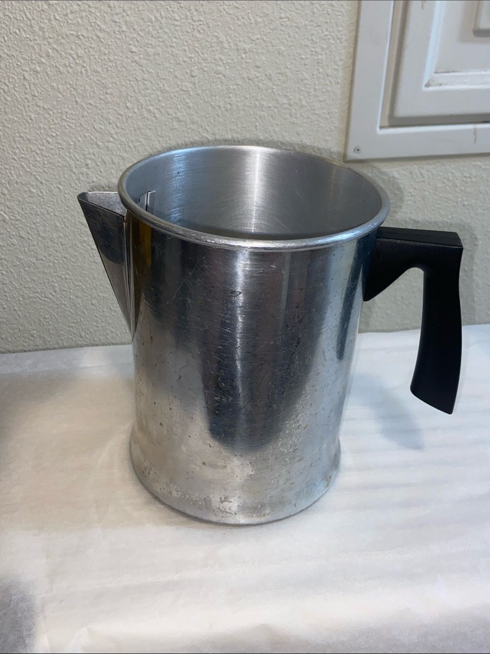 Mirro 9 Cup Stove Top Percolator Replacement Port Pot Aluminum Black Handle